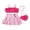 Pink, variant on LMLYSoH Kids Girl Summer Outfit Casual Plush Sleeveless Camisole Elastic Plaid Pleated Skirt with Crossbody Bag Set for Toddler