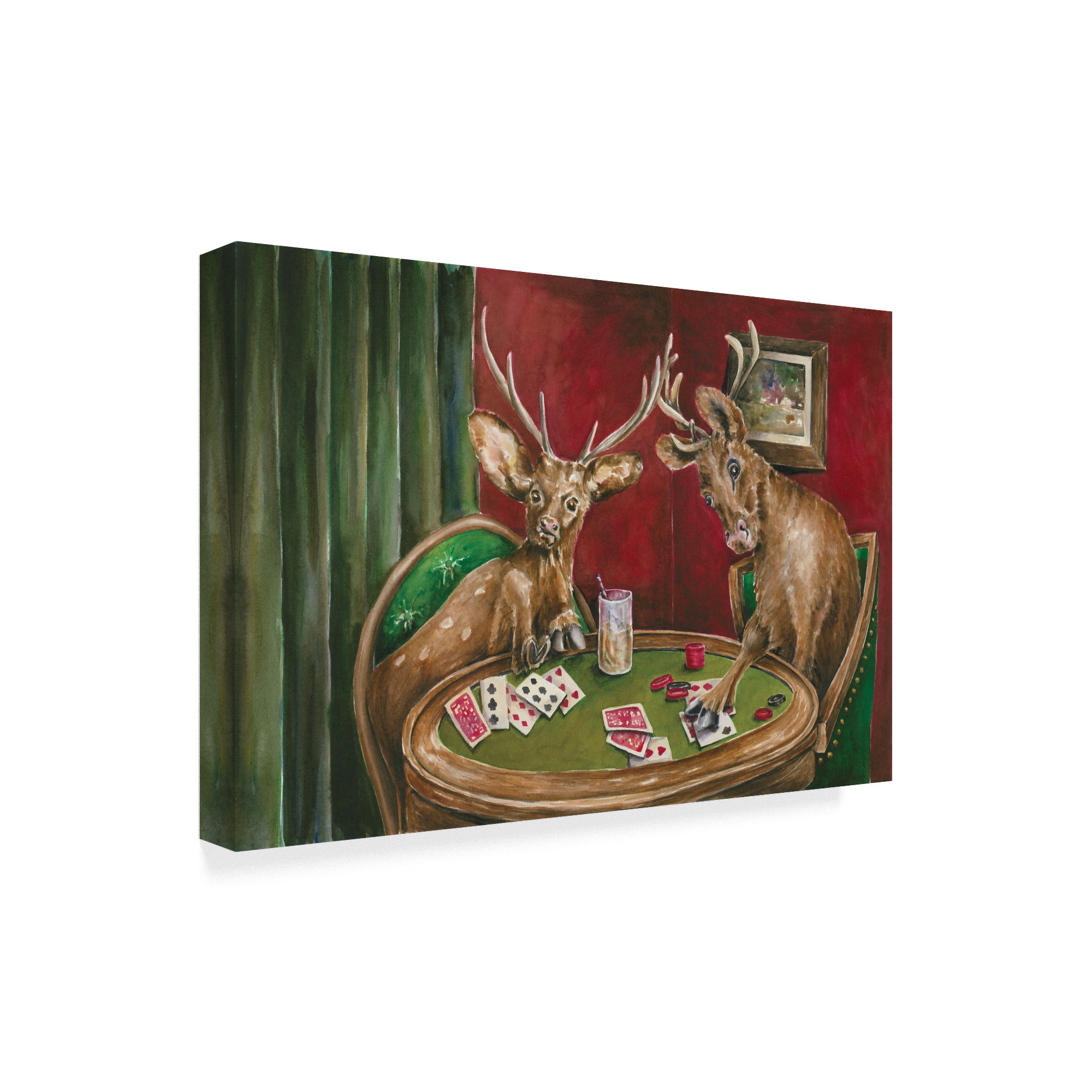 Trademark Fine Art 'Reindeer Games' Canvas Art by Charlsie Kelly