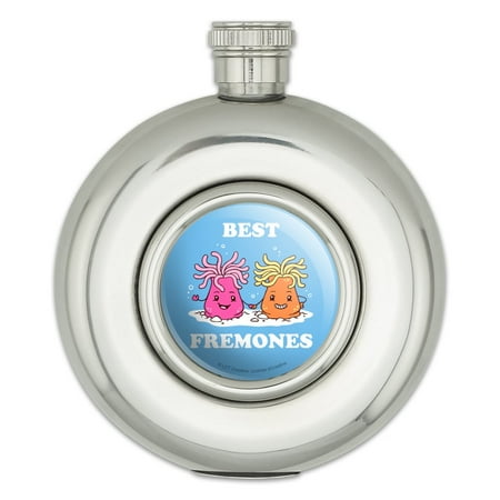 

Best Fremones Frenemies Friend Enemy Funny Humor Round Stainless Steel 5oz Hip Drink Flask