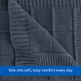 thumbnail image 3 of Mainstays Windowpane Throw Blanket, Washed Indigo, 50 x 72 in, 3 of 5
