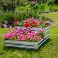thumbnail image 2 of Sunnydaze 2-Tier Galvanized Steel Raised Garden Bed - 17.5" H - Silver, 2 of 7