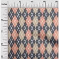 thumbnail image 1 of oneOone Silk Tabby Peach Fabric Argyle Check Sewing Fabric By The Yard Printed Diy Clothing Sewing Supplies 42 Incheses Wide, 1 of 4
