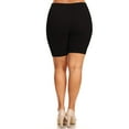 thumbnail image 3 of Women's Plus Size Workout Elastic High Waist Basic Active Yoga Casual Biker Shorts Pants, 3 of 3