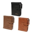 thumbnail image 4 of Cartera de cuero PU de lujo con cremallera para hombre Vintage, tarjetero, monedero Negro Hugo Cartera de los hombres de la manera, 4 of 10