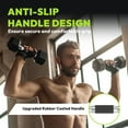 thumbnail image 2 of HANDBODE Hex Rubber Dumbbells, Non-Slip Handle Design for Secure & Comfortable Grip, Hand Weights for Strength Training and Home Gym / Pair of 12.5 LB, 2 of 9