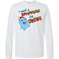 thumbnail image 3 of Inktastic I Want a Hippopotamus for Christmas Cute Stuffed Hippo Long Sleeve T-Shirt, 3 of 5
