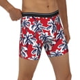 thumbnail image 5 of Sigee Palm Tree Pattern on Red for Men's Boxer Briefs,Moisture Wicking and Breathable Medium, 5 of 9