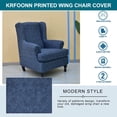 thumbnail image 5 of CHUNTIAN Wingback Chair Covers Slipcovers 2 Piece Stretch Wing Chair Covers Spandex Slipcovers Wingback Sofa Covers Armchair Covers Non-Slip Furniture Protector for Living Room Wingback Chairs, A13, 5 of 5