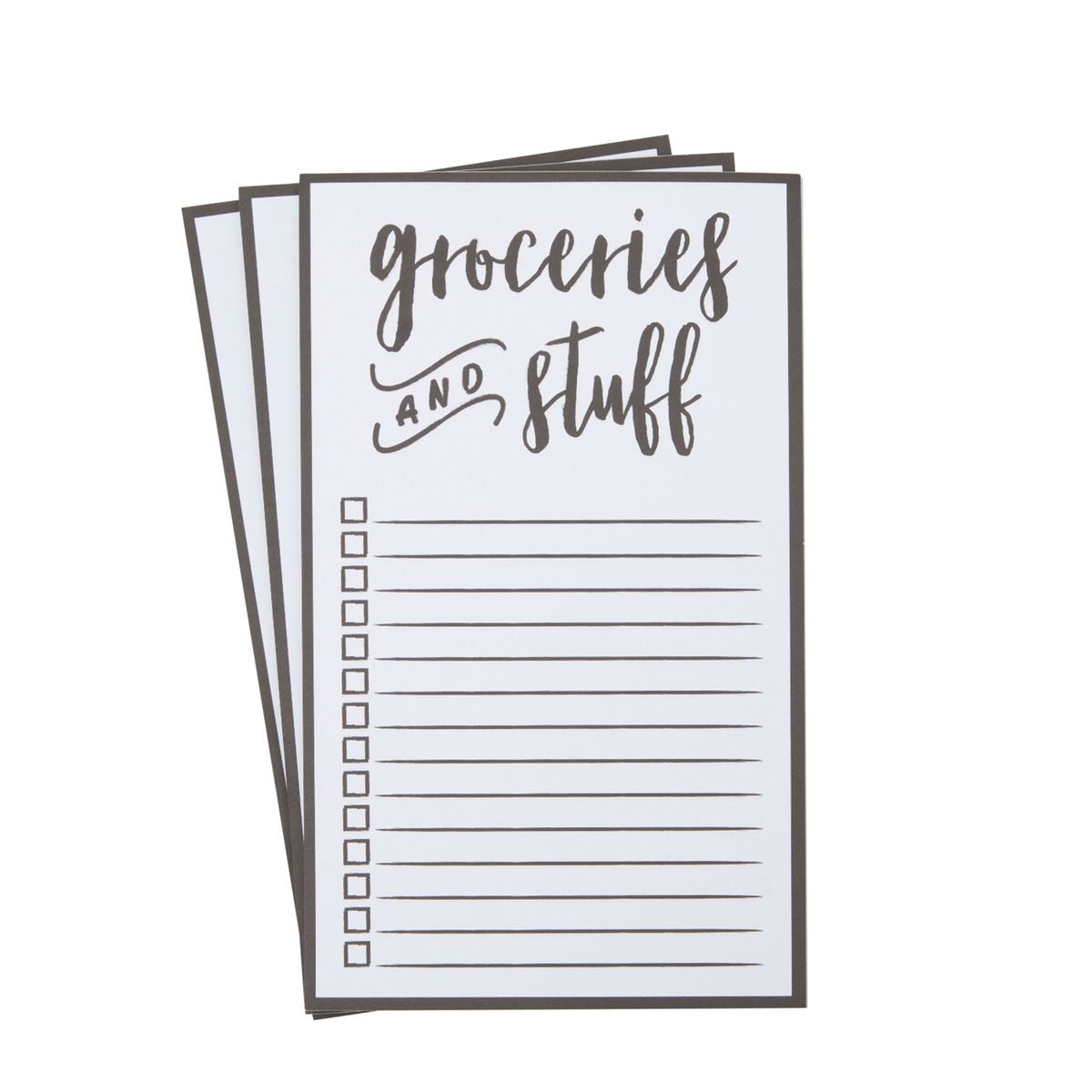 3 Pack Magnetic Grocery Shopping List Notepad for Refrigerator, Meal Planning, 50 Sheets Each, 4.5 x 7.5 in