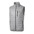 thumbnail image 2 of Men's Cutter & Buck Gray Green Bay Packers Big & Tall Rainier PrimaLoft Eco Insulated Full-Zip Puffer Vest, 2 of 3