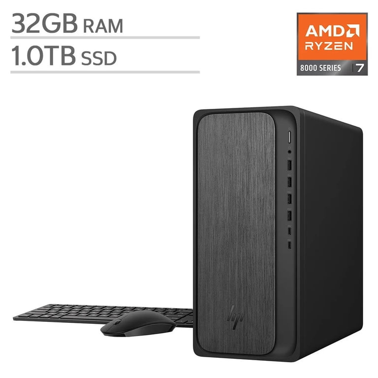 HP OmniDesk Desktop Computer PC, AMD Ryzen 7 8700G, 32GB DDR5