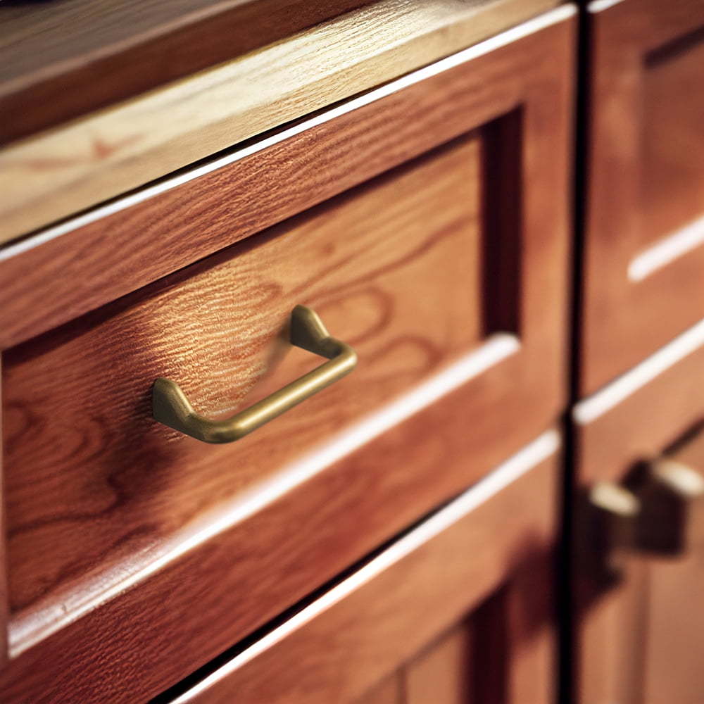 Goo-Ki 12 Pack 3.8''(96 MM) Hole Centers Antique Brass Cabinet Pulls, Zinc Alloy Cabinet Handles Drawer Pulls for Dresser, Cupboard
