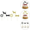 thumbnail image 6 of Masteelf 24pcs Black Dog Cupcake Toppers for Birthday Decor Fun Bone and Footprint Cake Picks, 6 of 8