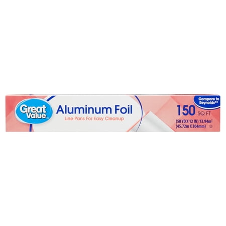 Great Value Aluminum Foil, 150 sq ft