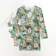 thumbnail image 5 of Traje de baño de bikini de 3 piezas con estampado floral y tirantes finos para mujer con cubierta para playa, 5 of 8