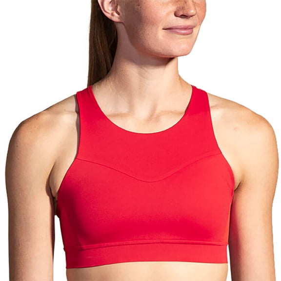 Brooks Women's 3 Pocket Sports Bra for Running, Workouts & Sports - Salsa - 38CD