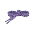 thumbnail image 2 of INSPIRE CHIC Two Color Checkered Flat Shoelaces Plaid Shoe Laces for Sneaker 1 Pair Purple and Black 120cm/47.2", 2 of 4
