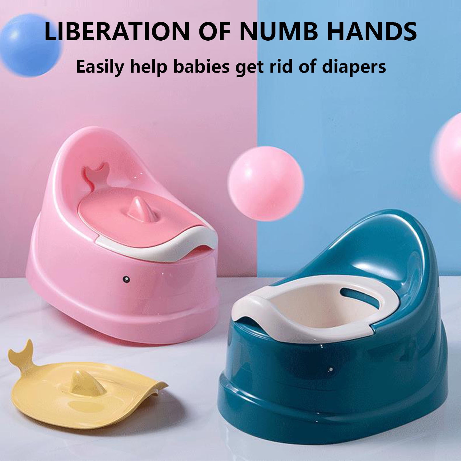 Children's Potty Seat - New Style Baby Potty for Boys and Girls, Toddler Urinal, Lightweight and Easy to Clean, Odor-Free Design with Cover, 1-2 Years, Portable Toilet Seat for Toddlers, Safe