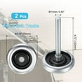 thumbnail image 2 of 2 Rouleaux de Porte de Garage en Acier Zincé 2.76 Pouces, Tige Longue 4.72 Pouces, Argent, 2 of 7