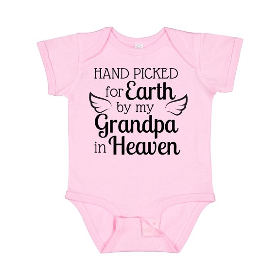 Inktastic Hand Picked for Earth by My Grandpa in Heaven Boys or Girls Baby Bodysuit