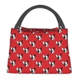 thumbnail image 2 of Vsdgher Bulldog Red Print Insulated Reusable Bags with Sturdy Zipper and Handles, Foldable Totes for Hot or Cold Food Bring or Delivery, 2 of 8