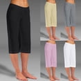 thumbnail image 6 of Qeaghou Capri Pants for Women Plus Size Summer Casual Cotton Linen Pants Drawstring Elastic Waisted Lounge Pants With Pockets Prime Deals Deals, 6 of 7