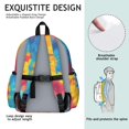 thumbnail image 5 of Red and Yellow Tie Dye Pattern Backpack for School, Cute School Bag with Adjustable Shoulder Straps and Padded Back, 13.4"x11"x4.7", 5 of 5