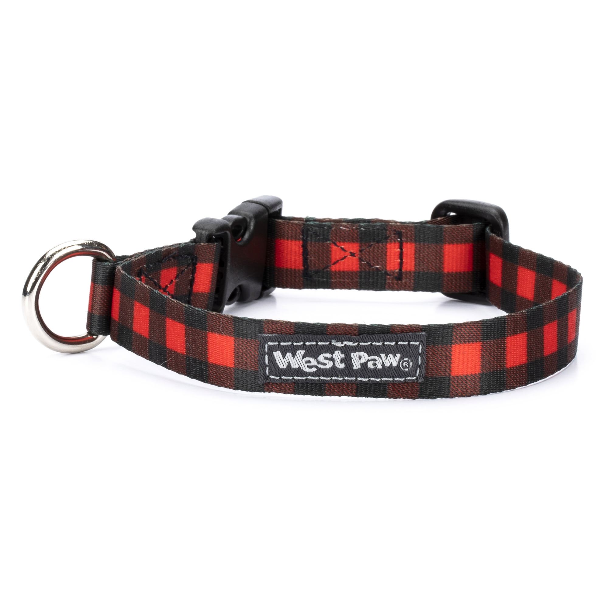 red plaid dog collar