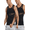 Black, variant on Men's 2 Pack Compression Shirt Slimming Body Shaper Sleeveless Crew Neck Tummy Control Workout Tank Top Undershirt M