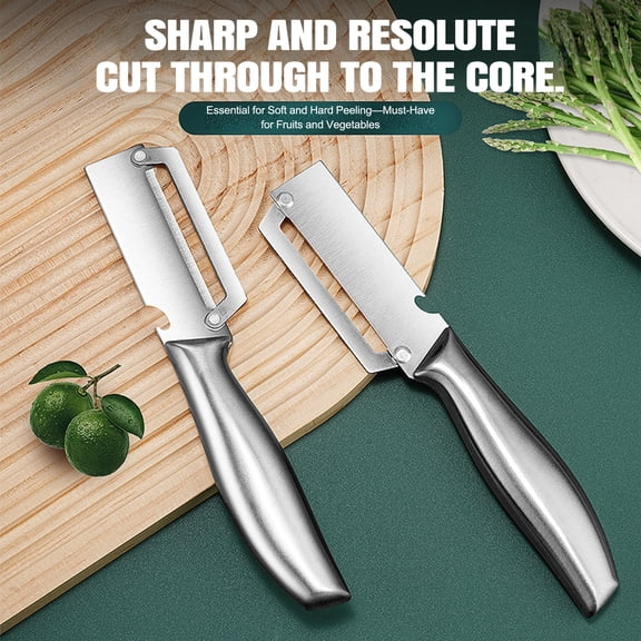 3-Piece Stainless Steel Kitchen Peeler Set, Multi-Functional Peeler with Bottle Opener, Ergonomic Non-Slip Handle