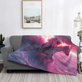 thumbnail image 2 of Yiaed Astronaut Riding Fiery Horse Print Blanket Throw Blanket Soft Cozy Flannel Blanket for Home Bed Sofa Couch Chair-50"x40", 2 of 6