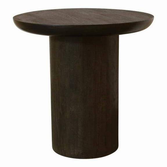 Sullivan 24'' Solid Wood Round End Table in Dark Brown Finish