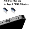 thumbnail image 3 of CoolStuff 2 PCS Type C Charging Port Plug Cover Cap, 5 PCS Earpiece Speaker Mash Anti Dust Proof Adhesive Covers for iPhone 17 Pro Max - Blue, 3 of 5
