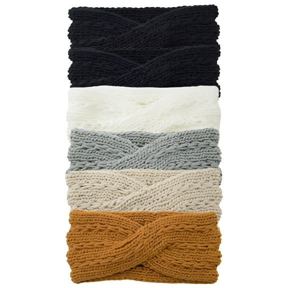 TELOLY 6Pcs Headbands for Women,Yarn Hair Accessories,Skin Care Headband,Mixing1