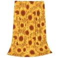thumbnail image 2 of Zufioo Vintage Leopard Print Sunflower Fleece Blanket Queen Size,Plush Bed Blanket,Ultra Soft Throw Blanket,Plush Fuzzy Cozy Blanket Perfect for Bed,Couch-50"x40", 2 of 7