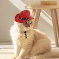thumbnail image 4 of Pet Cowboy Hat for Dogs and Cats Western Cap Halloween Party Accessory Festival Celebration Headgear for Small Medium Large Pets, 4 of 5