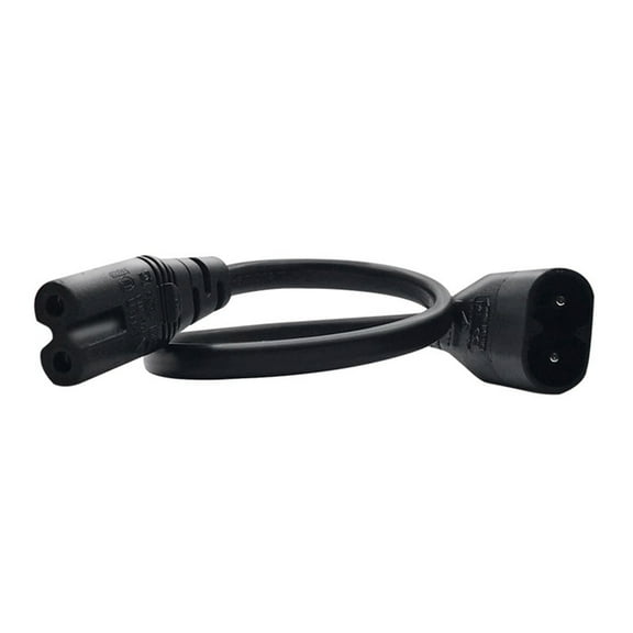 33cm IEC320 C7 to C8 Power Cable Male to Female Connector Extension Cord Line