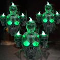 thumbnail image 2 of Halloween Skull Decorations, Skull Decorations, Scene with Lights, Halloween Decorations for Halloween Party (Silver), 2 of 4