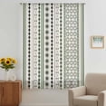 thumbnail image 2 of Boho Ethnic Sheer Curtains 63 Inches Long, Aztec Bohemian Vintage Geometric Green Rustic Light Filering Curtains, Breathable Simi Curtain Privacy Drapes for Living Room Bedroom Window Treatment, 2 of 9
