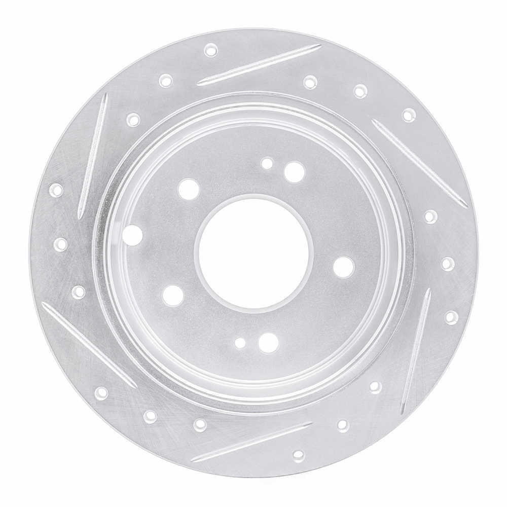 Dynamic Friction Company 631-72038R DFC Brake Rotor - Drilled And Slotted - Silver