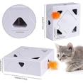 thumbnail image 2 of Juguete inteligente interactivo para gatos, juguete electrónico de emboscada con pluma giratoria, caja mágica de plumas divertidas con apagado automático, 2 of 3