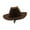Brown, variant on Cowboy Hat Jazz Hat Decor Cowgirl Hats for Wedding Holiday Stage Performance Brown