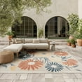 thumbnail image 3 of Nourison Aloha 7'10" x 10'6" Ivory Rose Outdoor Rug, 3 of 9