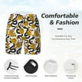 thumbnail image 4 of Kdxio Snake And Rose Print Men's Swim Trunks with Compression Liner 7 Inch Inseam Quick Dry Swim Shorts, 4 of 7