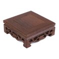 thumbnail image 2 of Delicate Small Square Teapot Base Vase Decoration Solid Wood Bonsai Pedestal Wooden Base(#2), 2 of 9