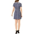 thumbnail image 3 of Allegra K Women's Short Sleeve Contrast Collar Stretchy Casual Dress, 3 of 6