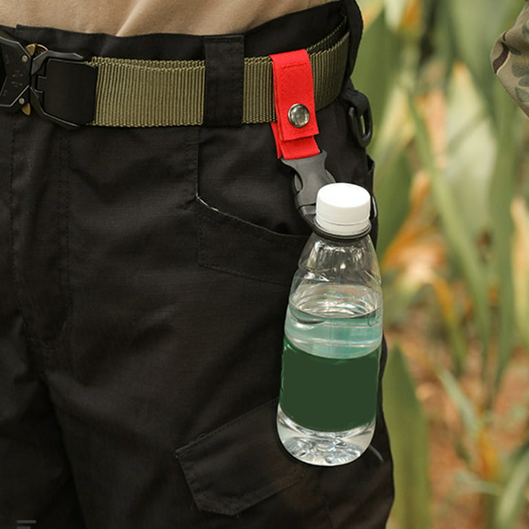 Carabiner Water Bottle Holder Clip Hook Belt Buckle Hanging Tactical Hiking
