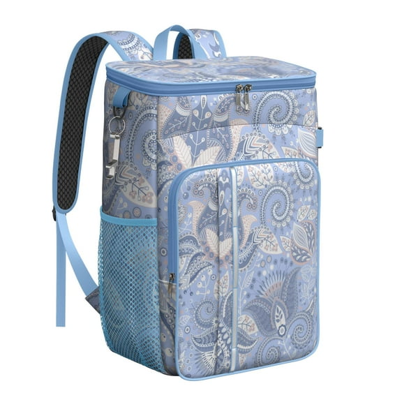 Aesthetic Tribal Design Insulated Cooler Backpack - 20L Leakproof Lunch Bag, Long-Lasting Insulation for Camping & Beach