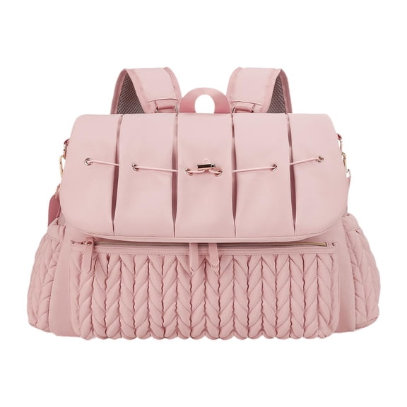 LeeQinersw Diaper Bag Backpack Baby Bag for Mom Dad,Waterproof,Baby Changing Bag,Nappy Tote pink