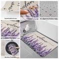 thumbnail image 6 of Purple Lavender Bath Mat 3 Piece Bathroom Rug Set, Purple Spring Floral Wildflower Plant Non Slip Bath Rug Contour Mat and Toilet Lid Cover, Absorbent Shower Mats Soft Bath Rugs and Mats Sets, 6 of 8